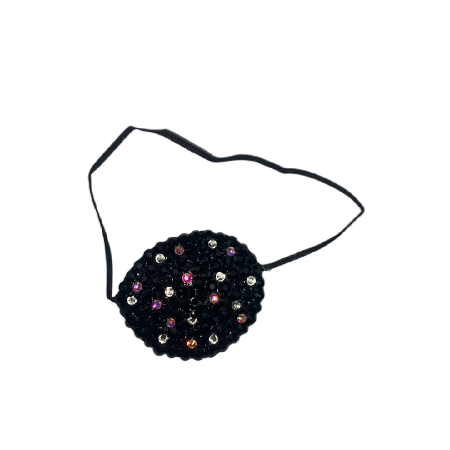 Black Eye Patch Bedazzled In Jet Black AB & Crystal