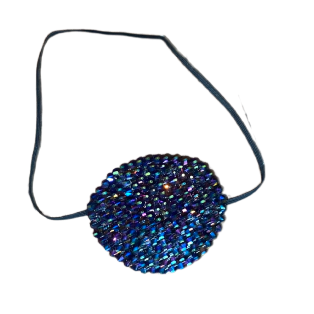 Black Eye Patch Bedazzled In Luxe Crystal Jet Black AB