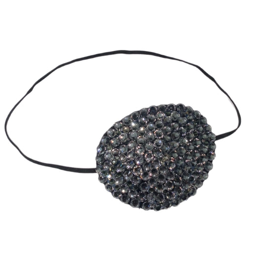 Black Eye Patch Bedazzled In Black Diamond Crystal