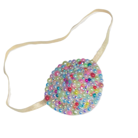 Nude/Skintone Candy Crush Pearls & Diamond Crystal Bedazzled Eye Patch