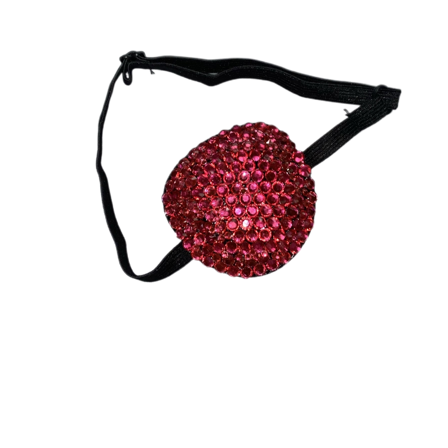 Black Padded Medical Patch In Hot Pink Crystal Eye Patch