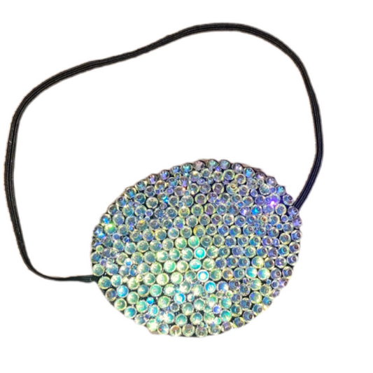 Black Eye Patch Bedazzled In Luxe Vitrail Crystals
