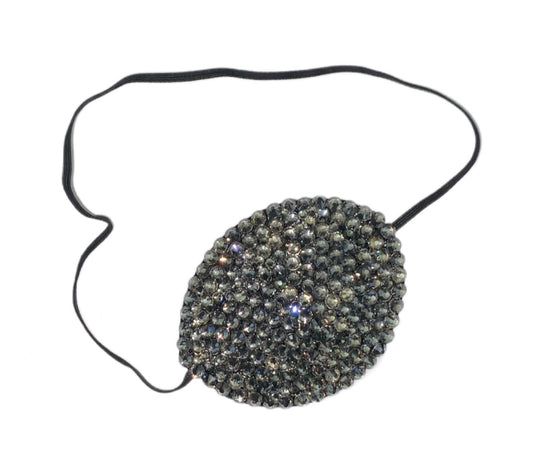 Black Eye Patch Bedazzled In Luxe Black Diamond Crystal