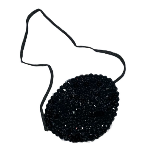 Black Eye Patch Bedazzled In Jet Black Crystal