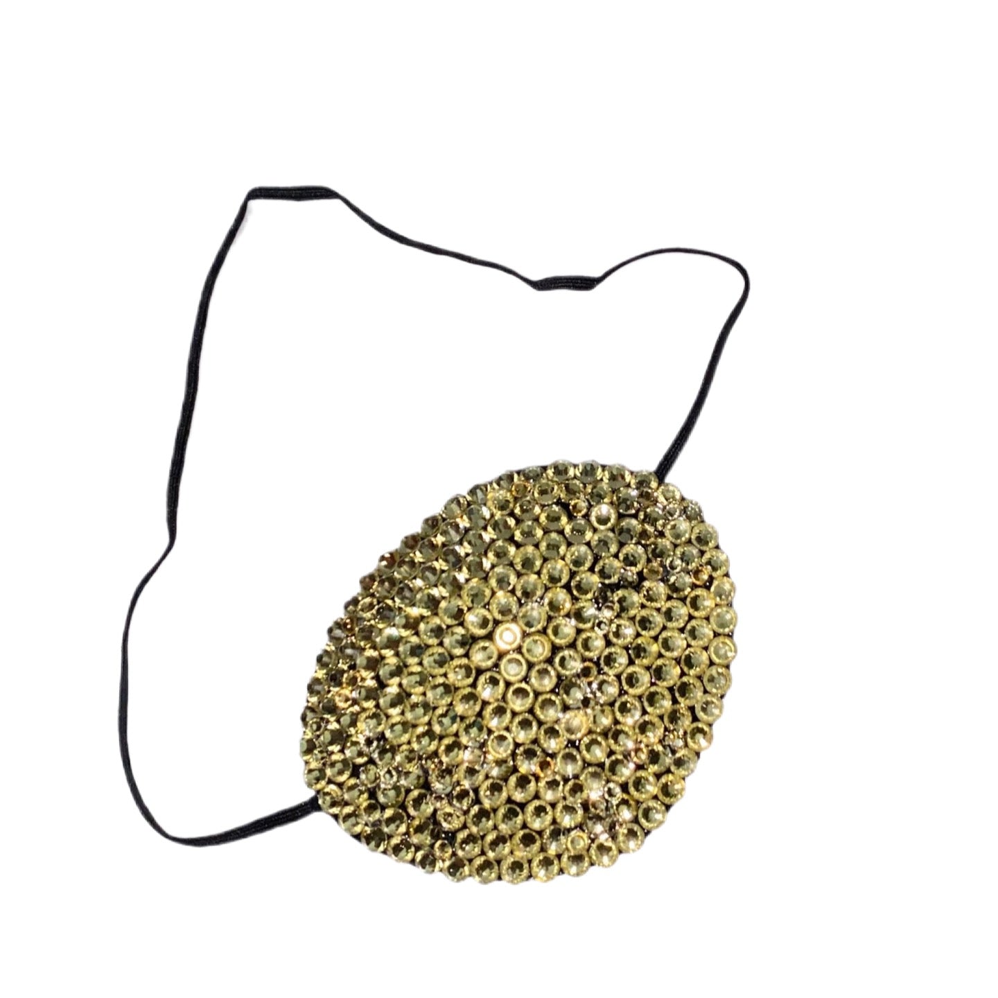 Black Eye Patch Bedazzled In Jonquil Gold Luxe Crystal