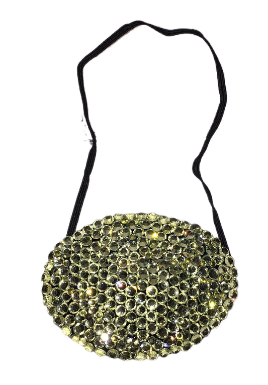 Black Eye Patch Bedazzled In Luxe Jonquil Gold Crystal