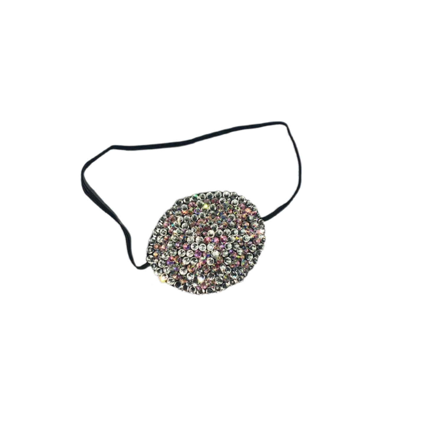 Luxe Black Eye Patch Bedazzled In Crystal & Crystal AB