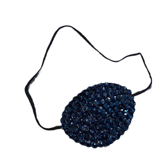 Black Eye Patch Bedazzled In Montana Navy Blue Crystal