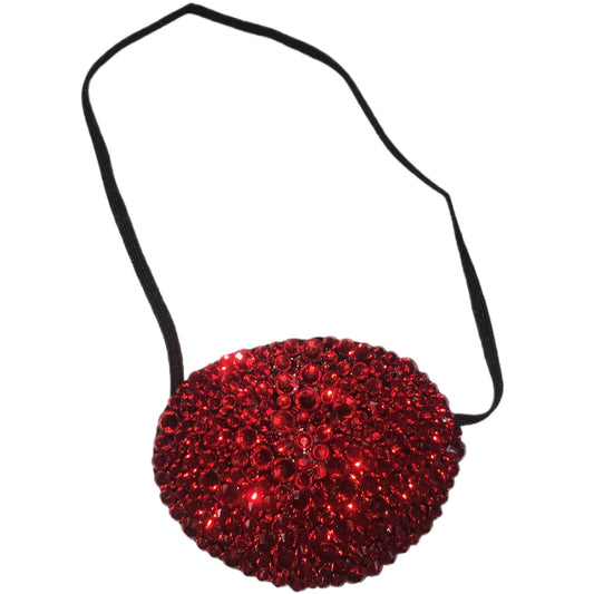 Black Eye Patch Bedazzled In Luxe Siam Red