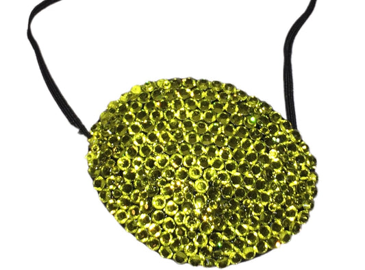 Black Eye Patch Bedazzled In Luxe Yellow Crystal