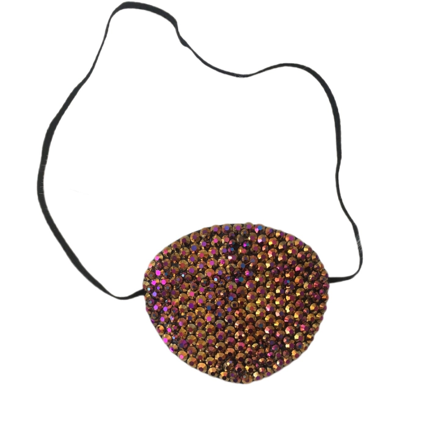 Black Eye Patch Bedazzled In Volcano Crystals
