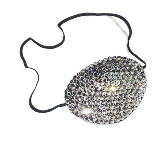 Black Eye Patch Bedazzled In Luxe Crystal