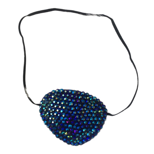 Black Eye Patch Bedazzled In Jet Black AB Crystals