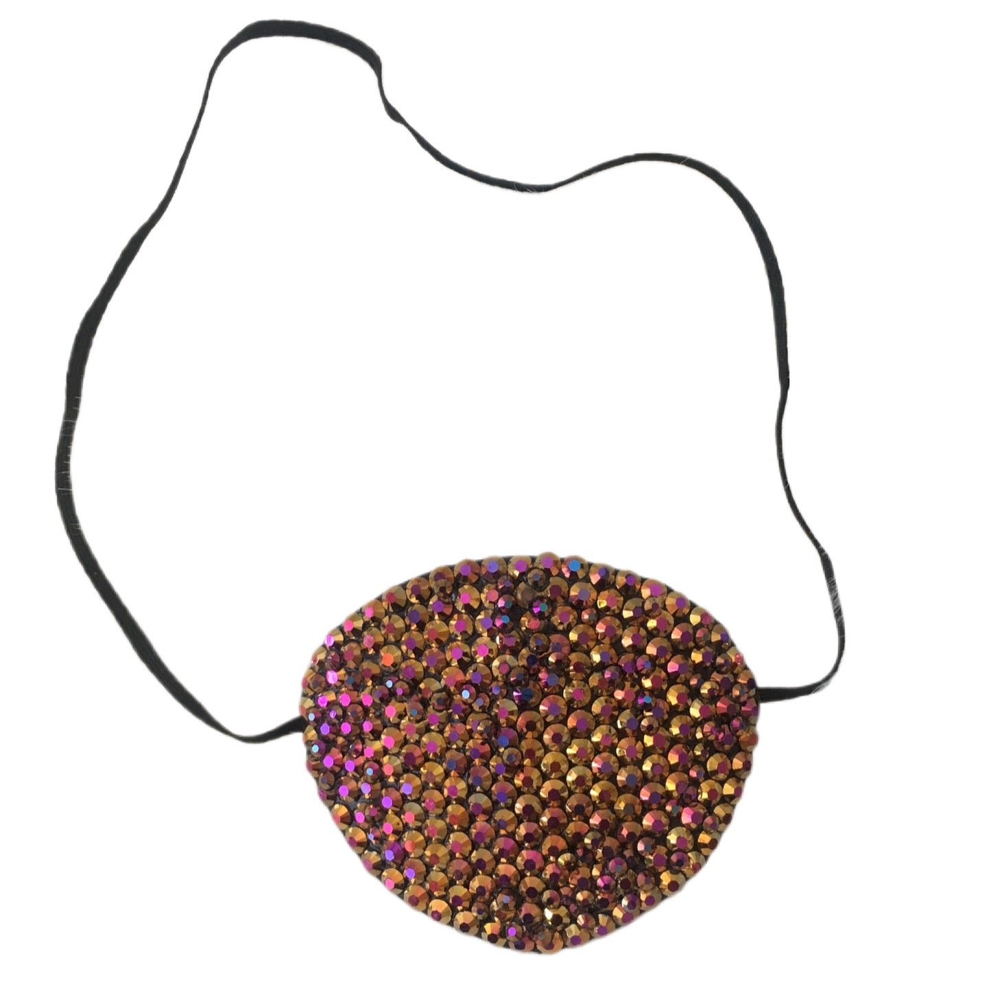 Black Eye Patch Bedazzled In Volcano Crystals