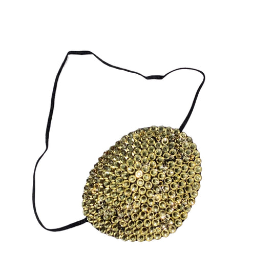 Black Eye Patch Bedazzled In Jonquil Gold Luxe Crystal