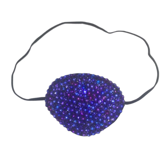 Black Eye Patch Bedazzled In Cadbury Purple Luxe Crystal