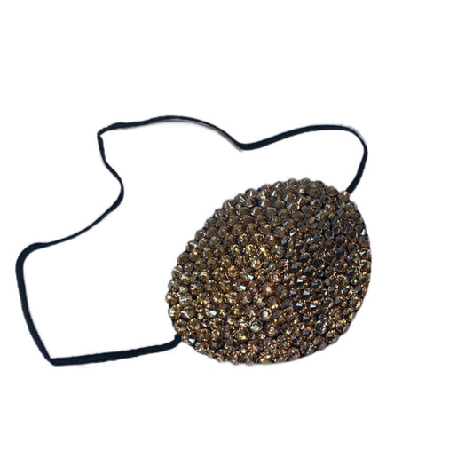 Black Eye Patch Bedazzled In Luxe Gold Crystals