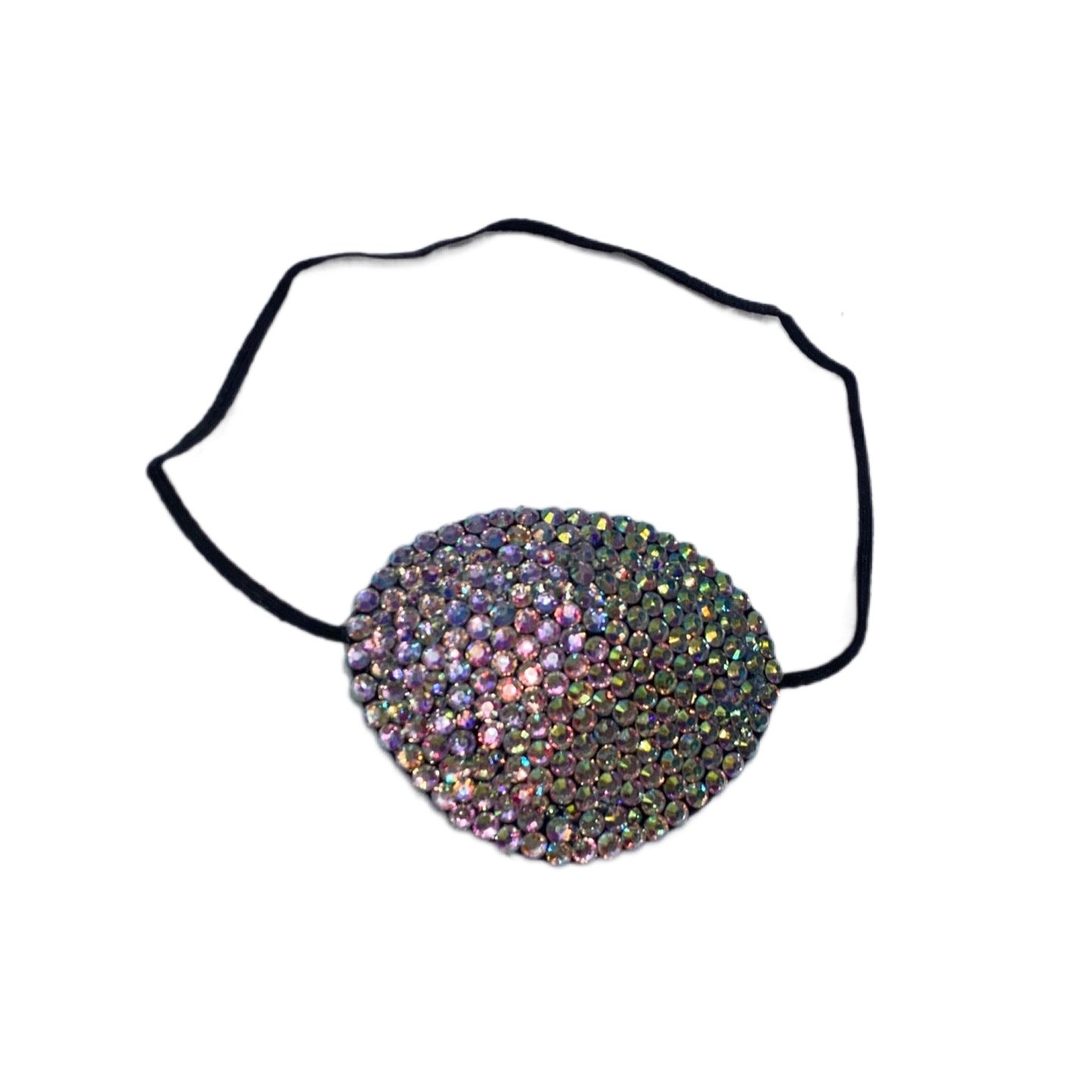 Black Eye Patch Bedazzled In Crystal AB